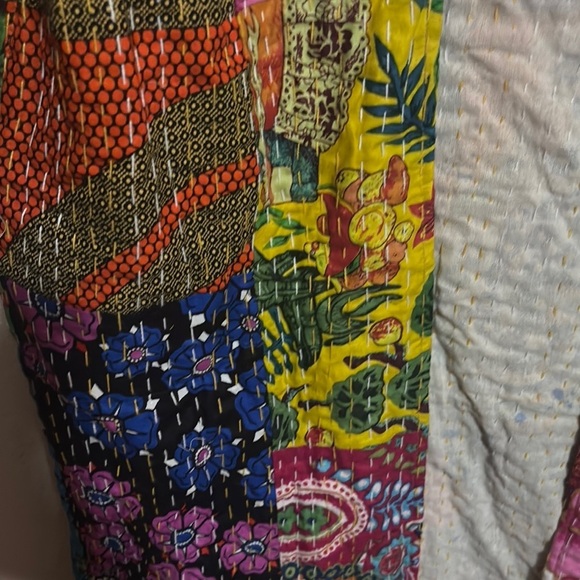 Raj Vibrant Multi Color Kimono or Duster w/Pockets - Picture 6 of 8